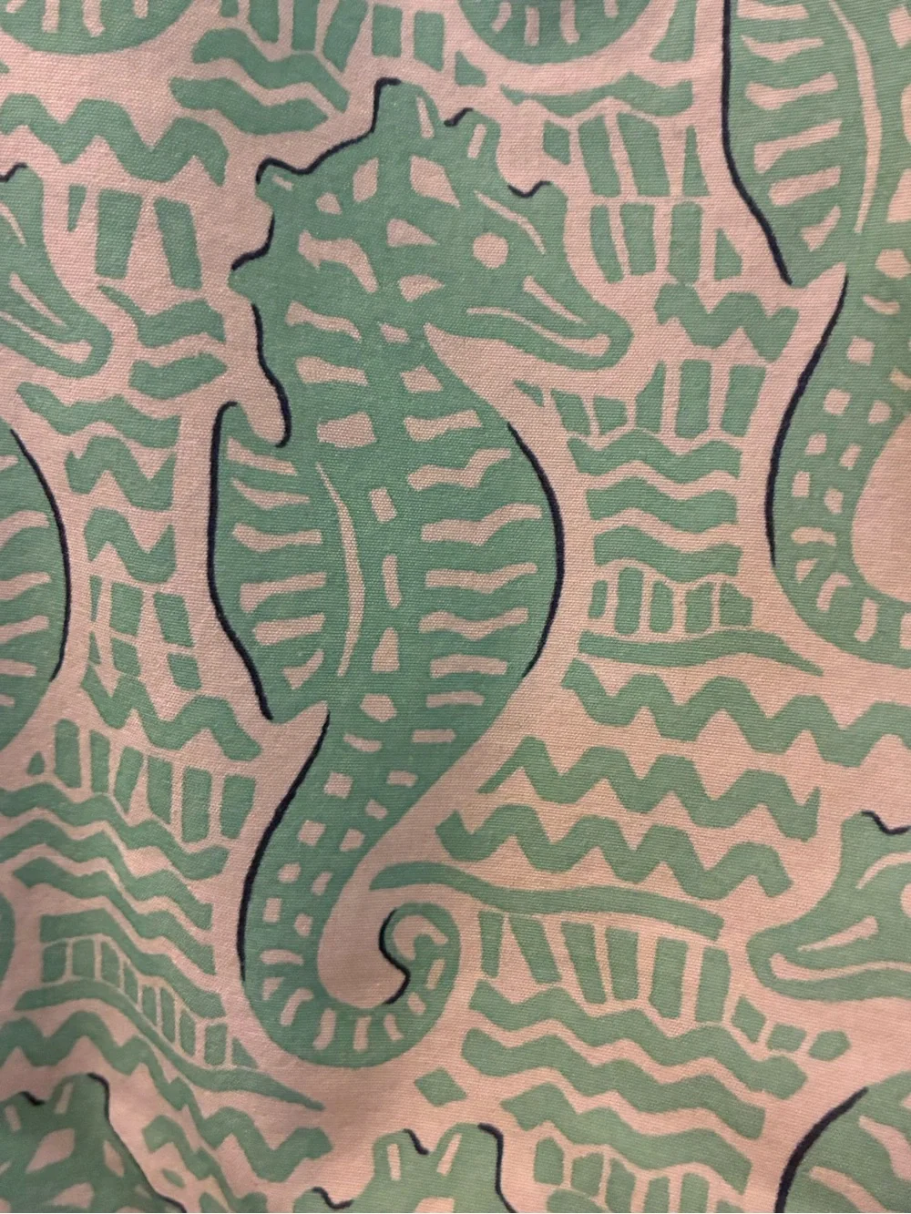 Vineyard Vines Turquoise Seahorse Swim Trunks with Drawstring